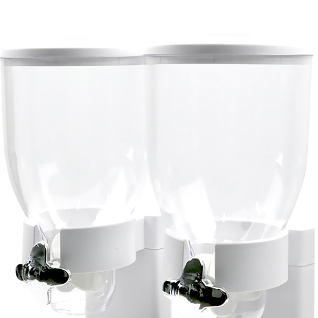 TOQUE Double Cereal Dispenser Dry Food White - Image 4