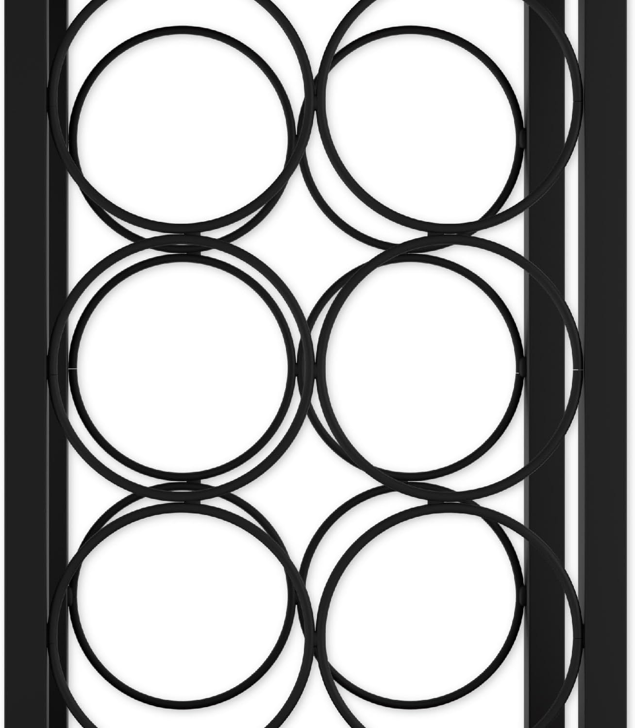 CARLA HOME Wine Rack Countertop Wooden & Metal Holder for 6 Bottles & 2 Glasses - Image 7