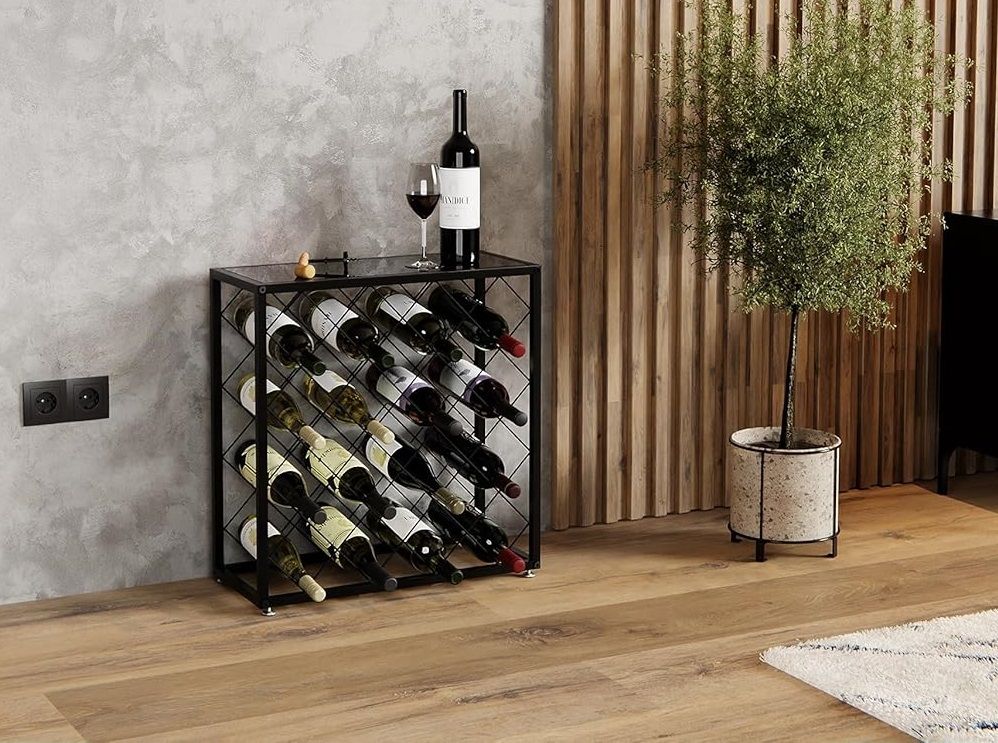 CARLA HOME Freestanding Metal Wine Rack for 25 Bottles - Image 5