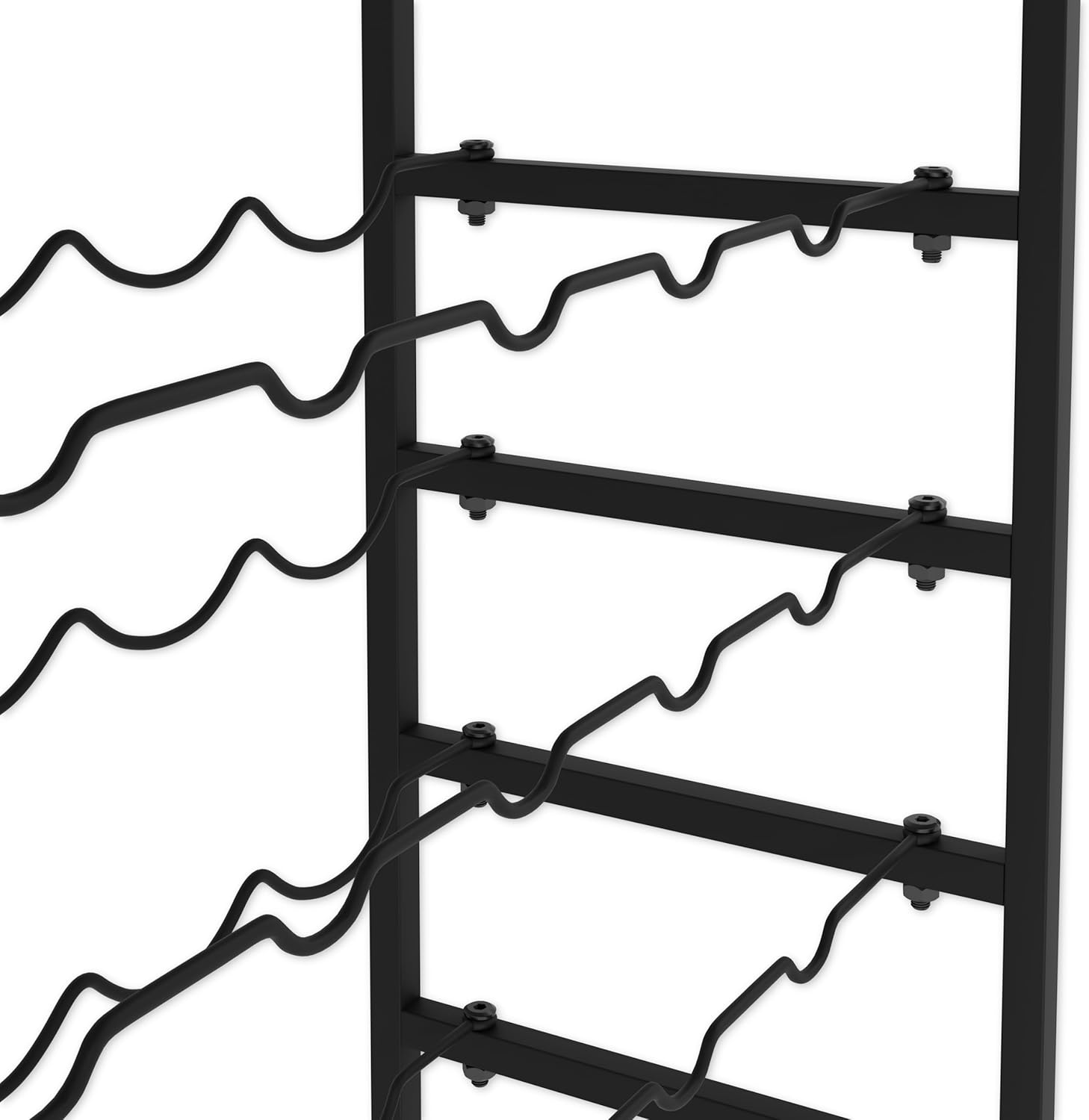 CARLA HOME 6-Tier Freestanding Wine Rack for 30 Bottles with Wood Countertop and Sturdy Metal Frame - Image 7